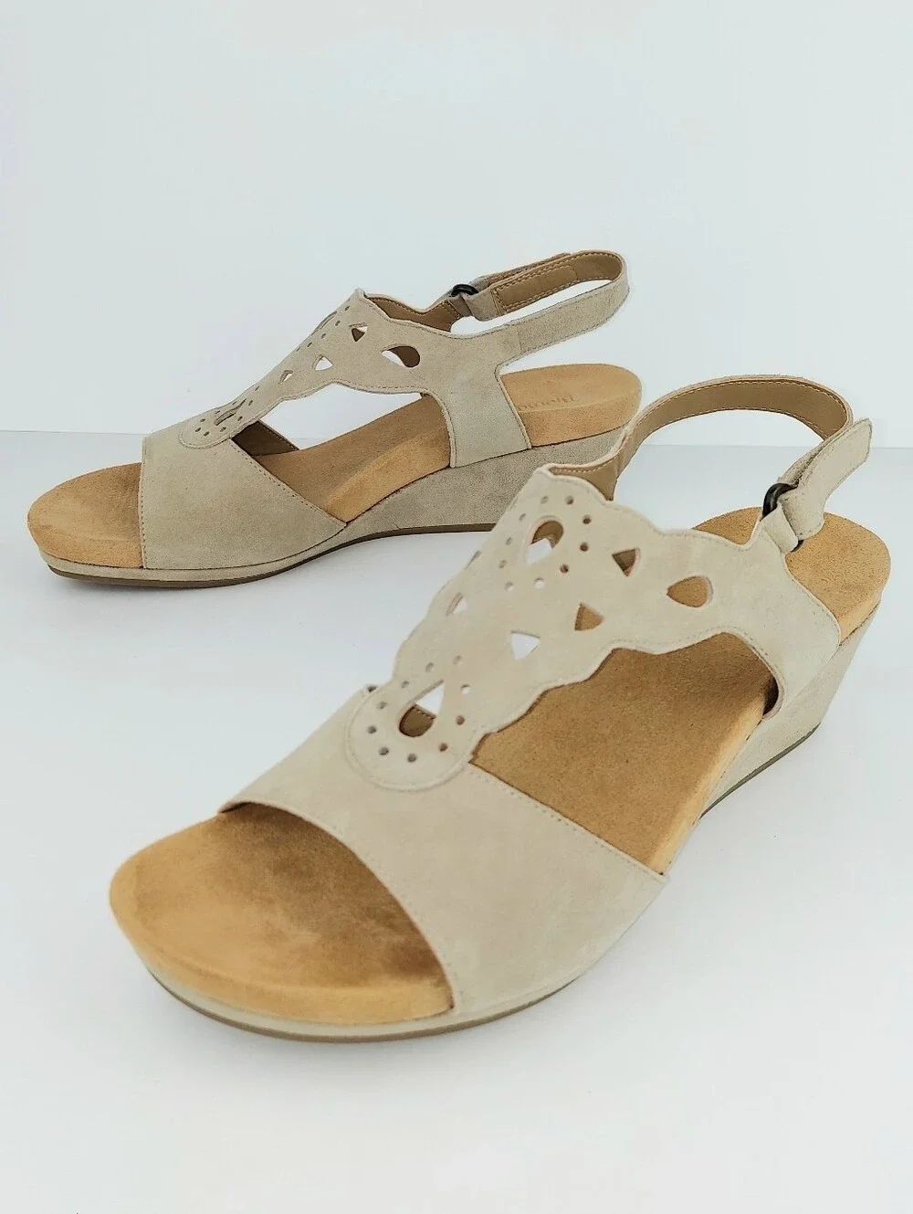 Bjorndal New Harper Slingback Tan Suede Wedge Sandal 9.5 - Picture 11 of 11